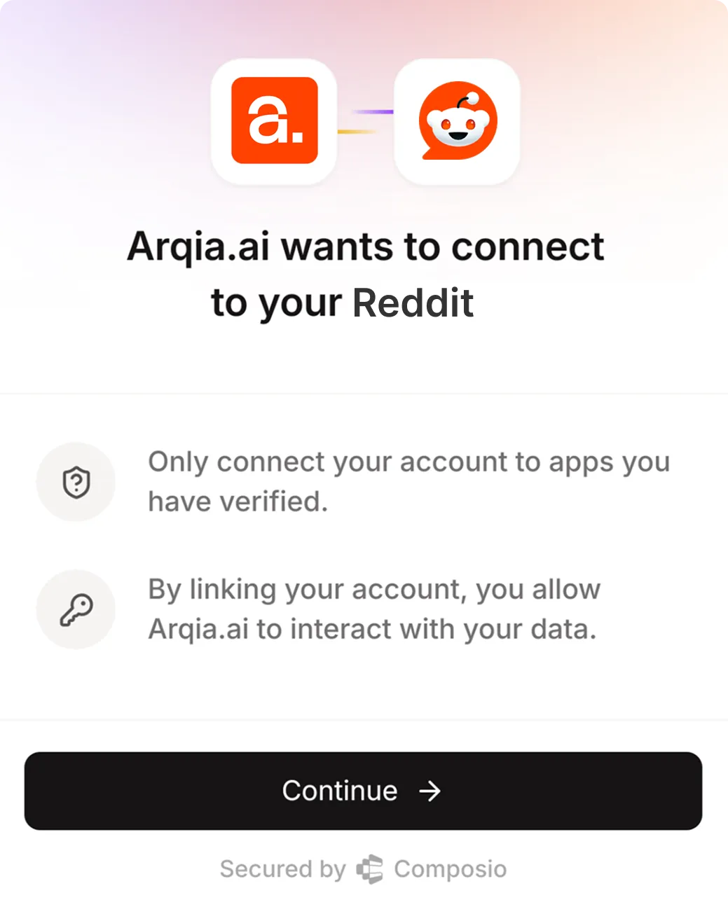 Connect to Reddit